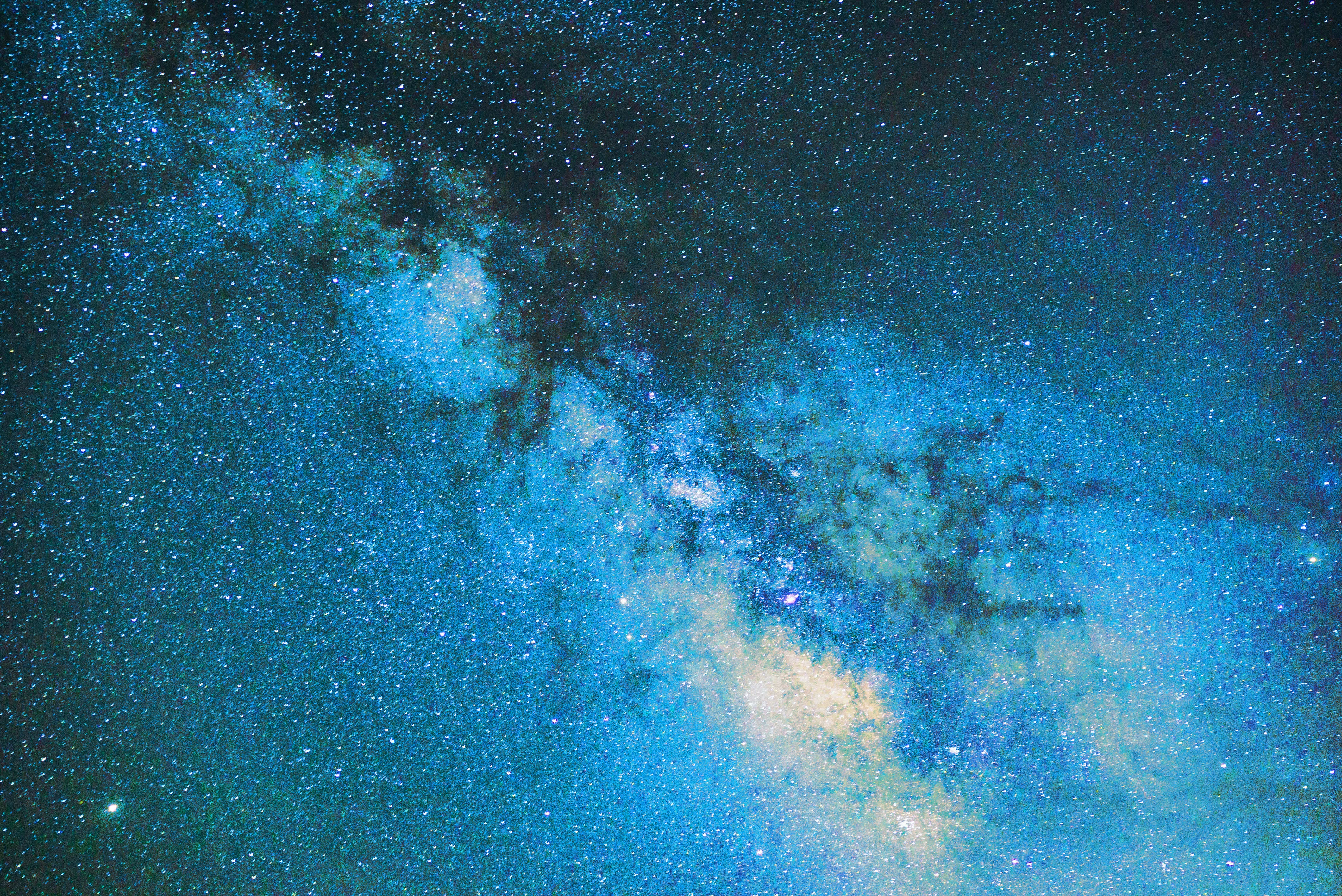 A starred night sky with the milky way in the background