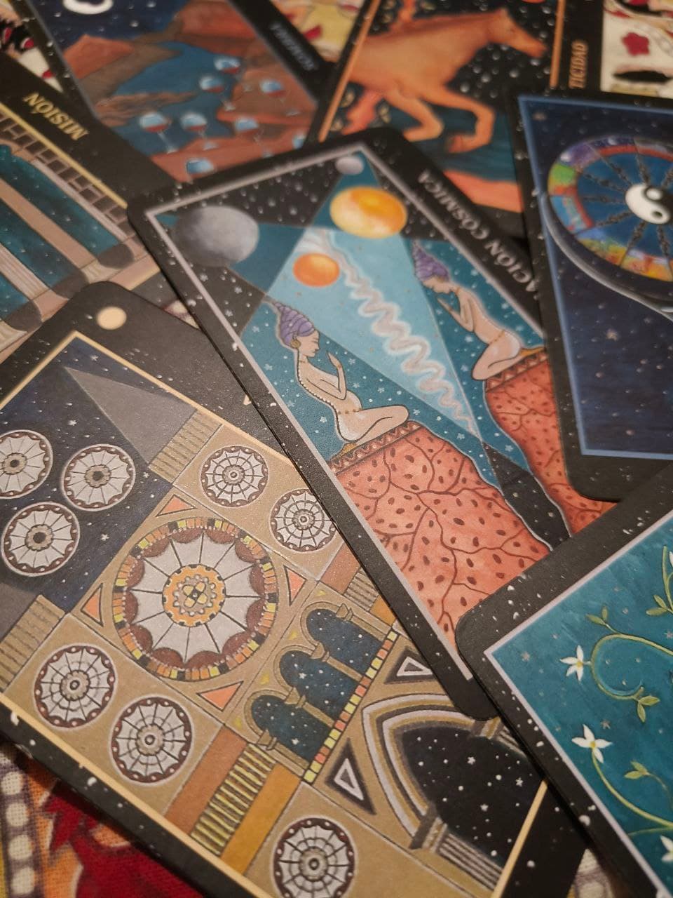 Cartas del tarot esparcidas